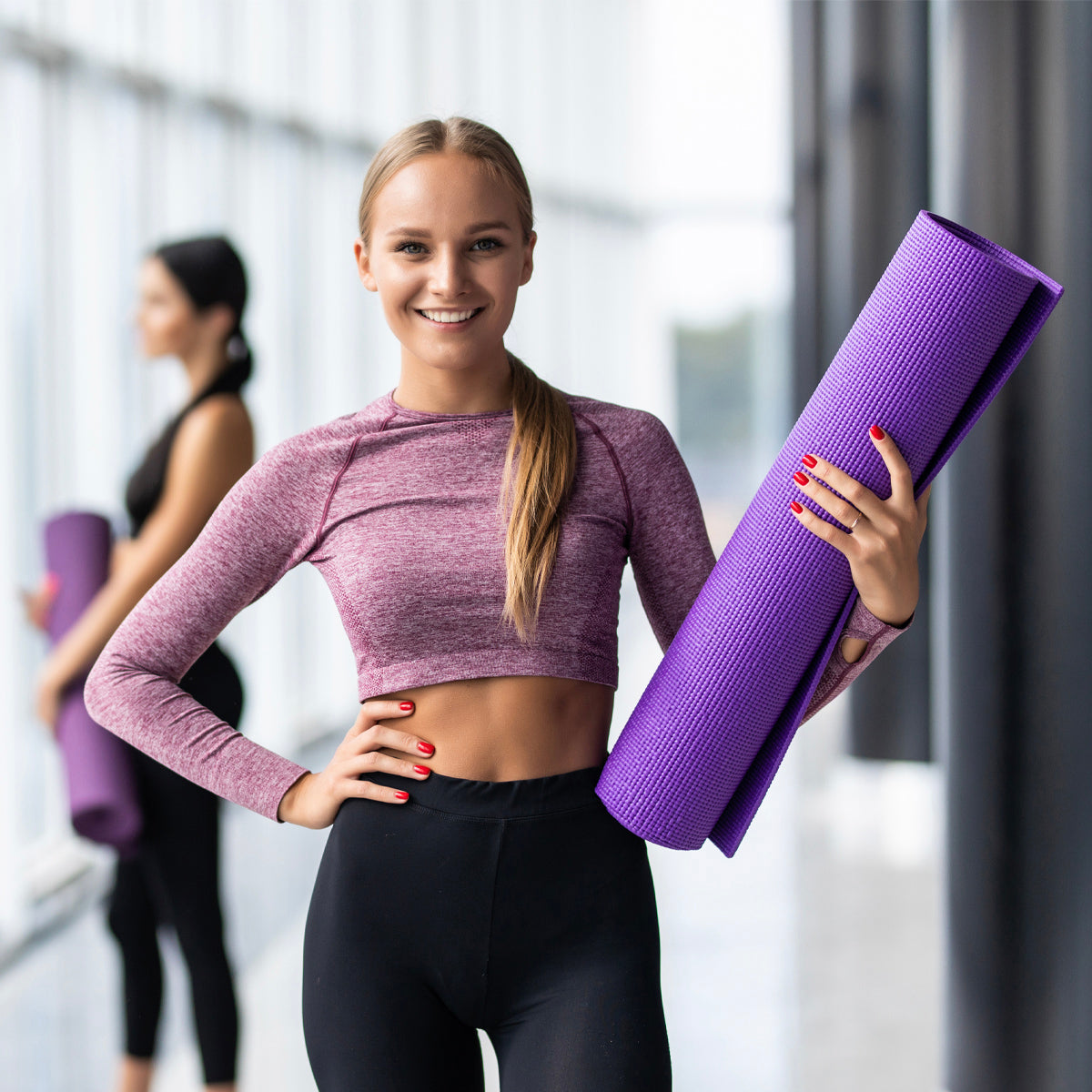 Purple yoga mat